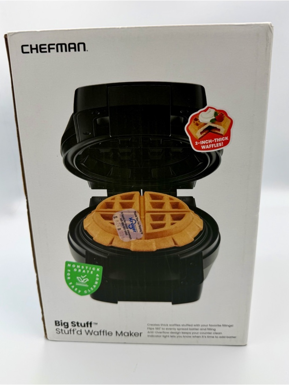 Chefman Black Big Stuff Stuff'd Waffle Maker